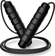 Touw per salti - Dispositivo per salti adattabile per Crossfit con rulli a sfera, lunghezza 28m, manico antiscivente con gomma antislip, telaio in acciaio, guaina in PVC.