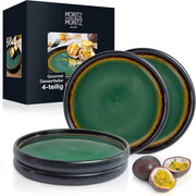 Set di 4 Piatti di Cotto - 21 cm - Perfetto per Desserti, Torta e Colazione