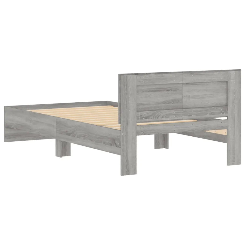Giroletto Testiera Grigio Sonoma 100x200 cm Legno Multistrato