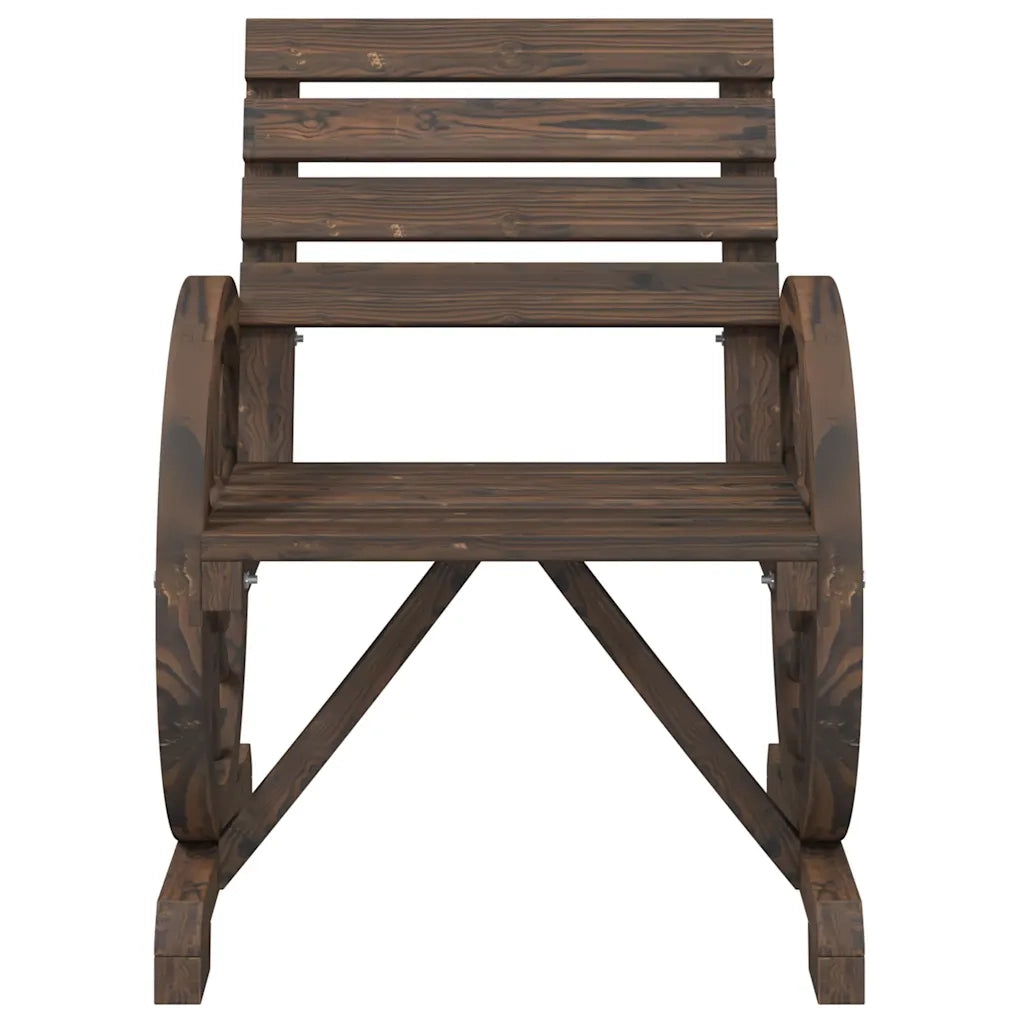 Sedie da Giardino 4 pz in Legno Massello di Abete