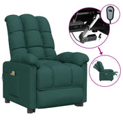 Poltrona Elettrica Massaggiante Verde Scuro in Tessuto cod mxl 31832