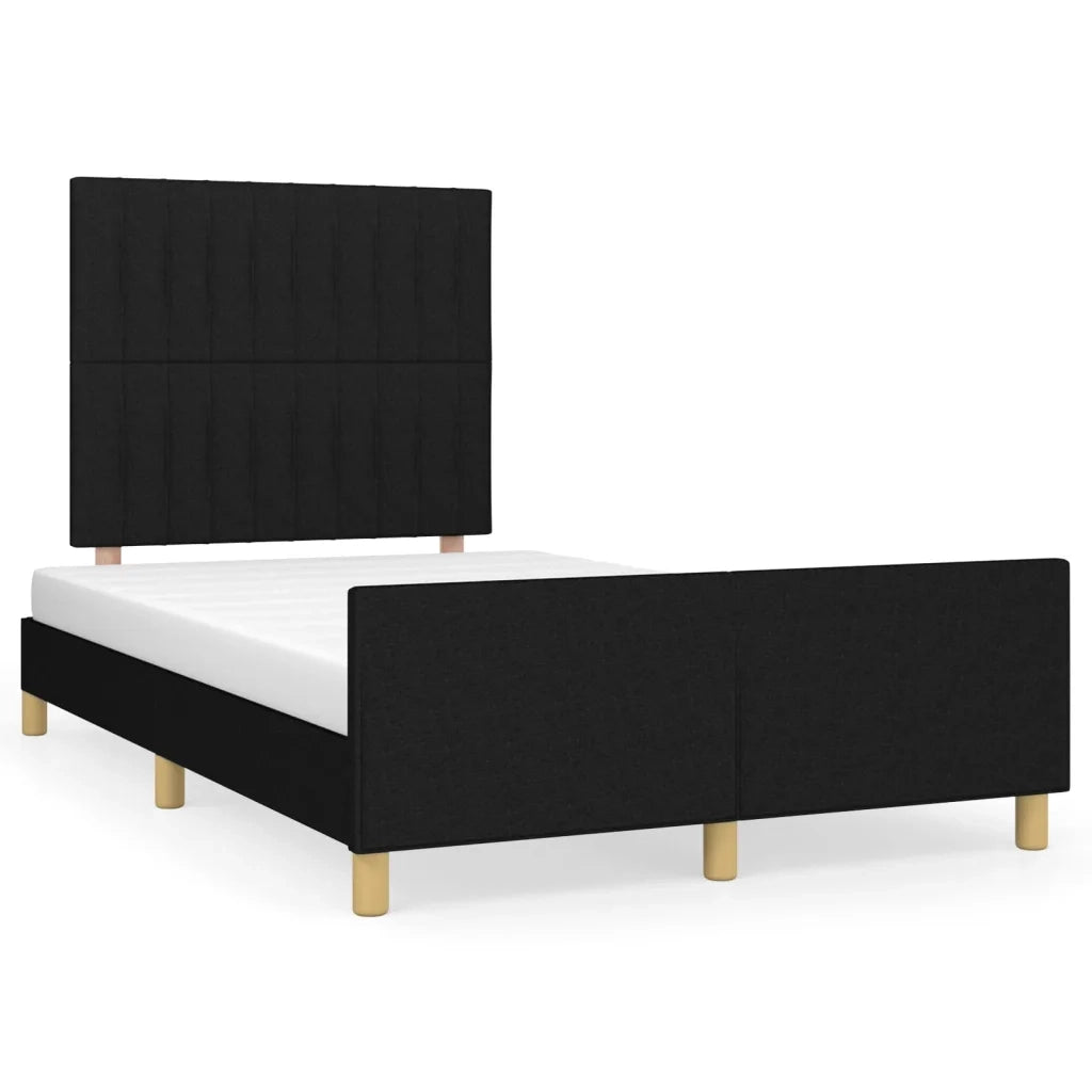 Giroletto senza Materasso Nero 120x190 cm in Tessuto