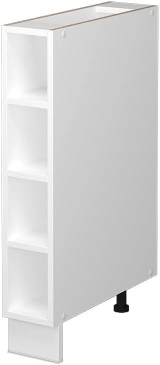 Scaffale da cucina Fame-Line, Bianco, 15 cm senza piano di lavoro, per la combinazione con altri moduli della serie Fame-Line