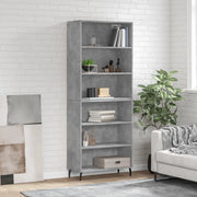 Credenza Grigio Sonoma 69,5x32,5x180 cm Legno Multistratocod mxl 101561