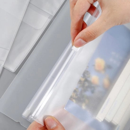 Set di legacci per documenti A6, 12 pz, contenitore in PVC trasparente, con cerniere, multifunzionale, impermeabile, in PVC resistente