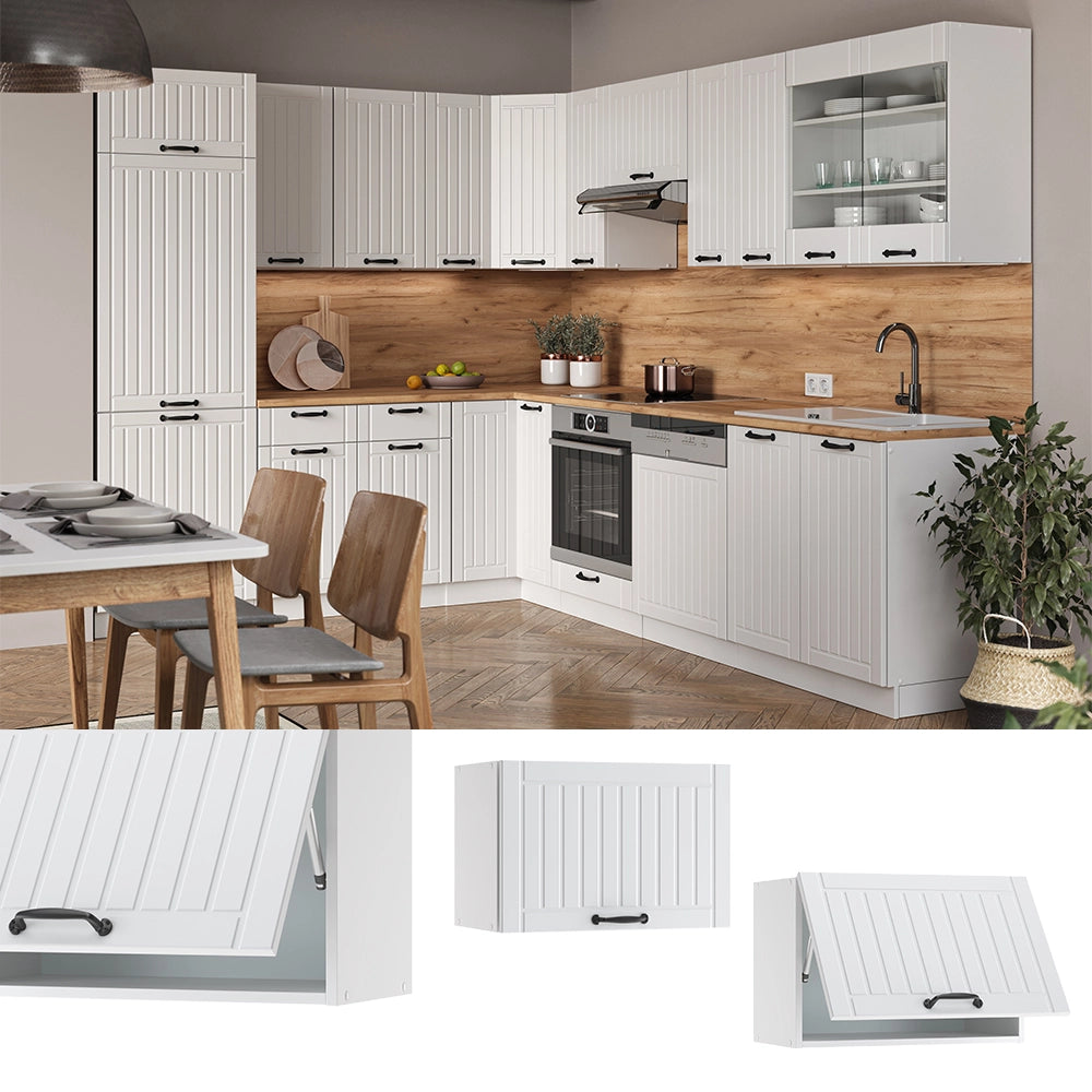 Vicco Pensile da cucina Bianco casa di campagna 60 cm Piatto
