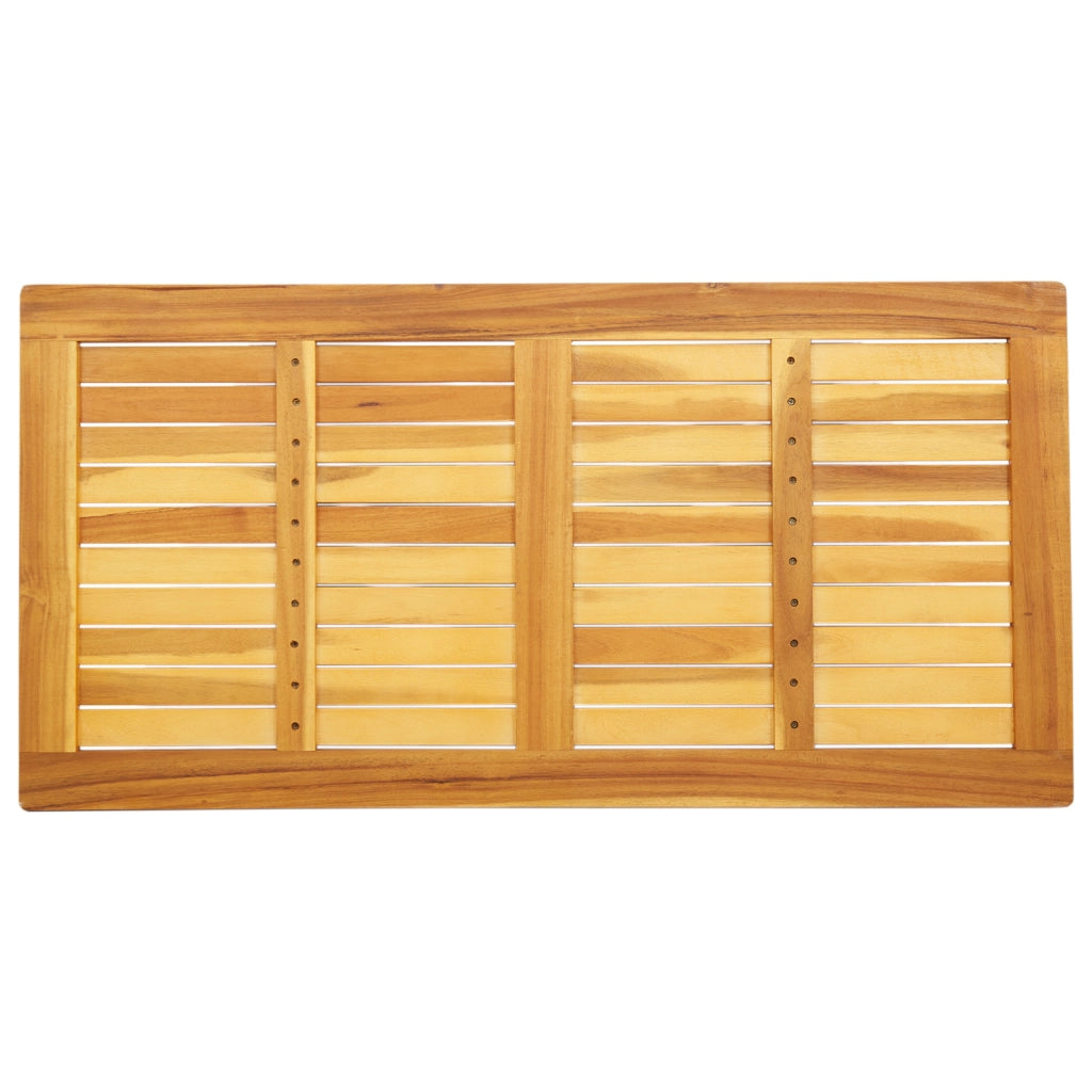 Piano Tavolo 110x55x2,2 cm Rettangolare in Legno Massello di Acacia