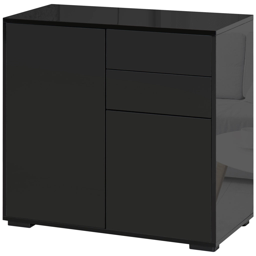 Armadio con 2 cassetti e 2 ante ¨C Zephmum ¨C Nero 79x36x74 cm