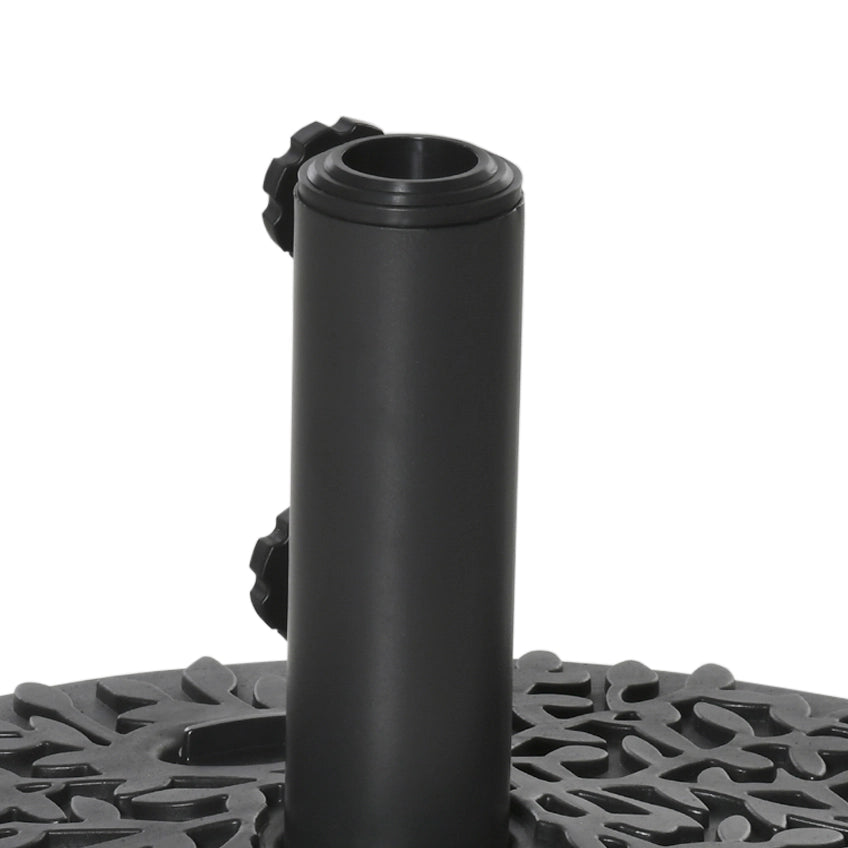 Supporto Parasol Semicircolare ?38/48 mm ¨C zephmum ¨C Riempi con Sabbia 21 kg o Acqua 18 kg, Nero