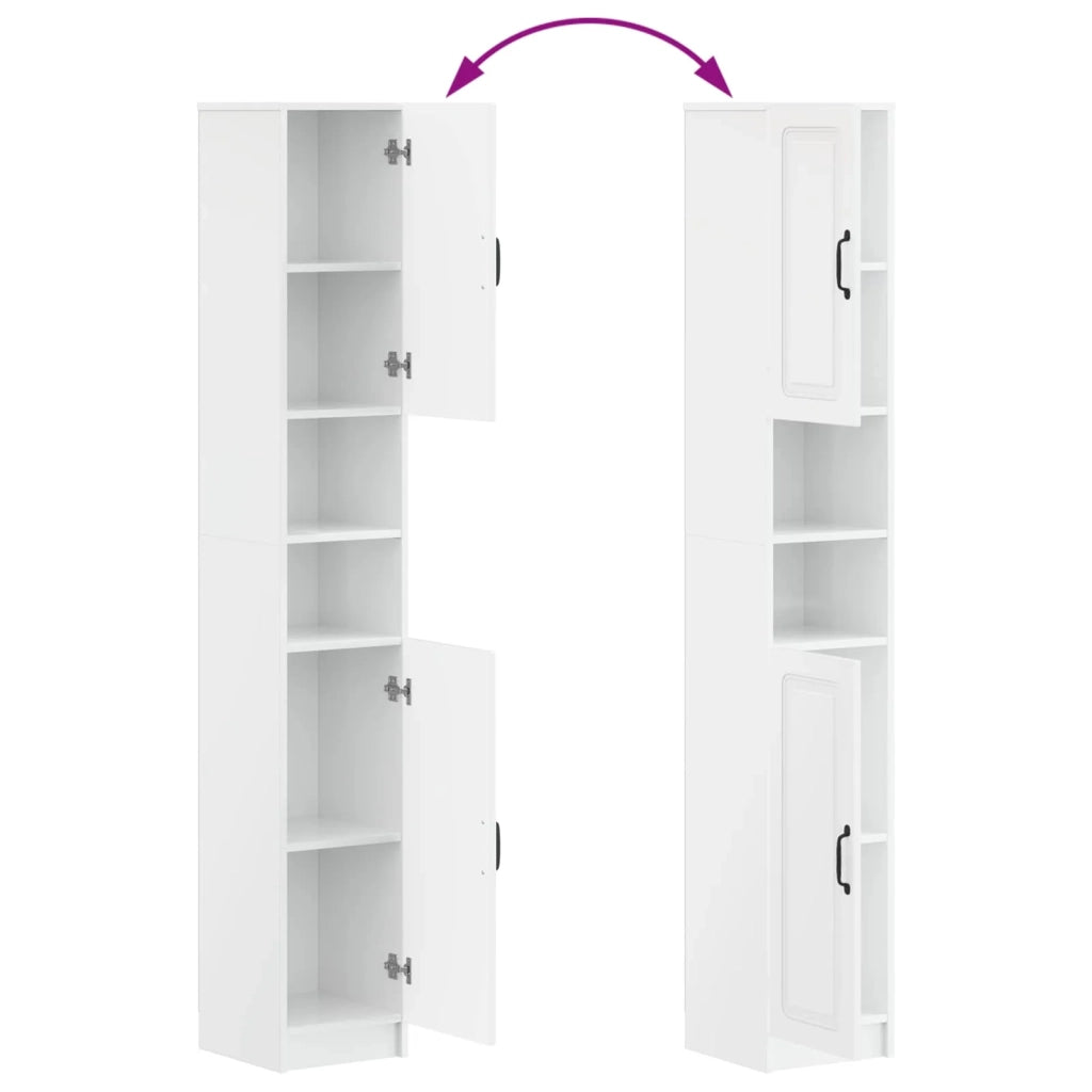 Armadio da Bagno con Ripiano Aperto UTRECHT Bianco Lucido 897699