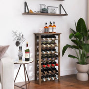 Wijnhouder. Wijnrek per casa bar. Design elegante (noce) 24 x 93,47 x 44,07 cm