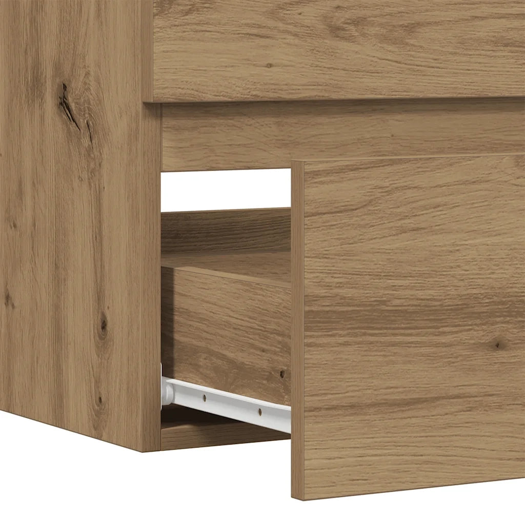 Mobile Lavabo Rovere Artigianale 90x38,5x45 cm in Truciolato