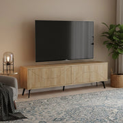 Olgadikiev, Mobile Porta tv un Ripiano, 180x30x50h cm Marrone Quercia