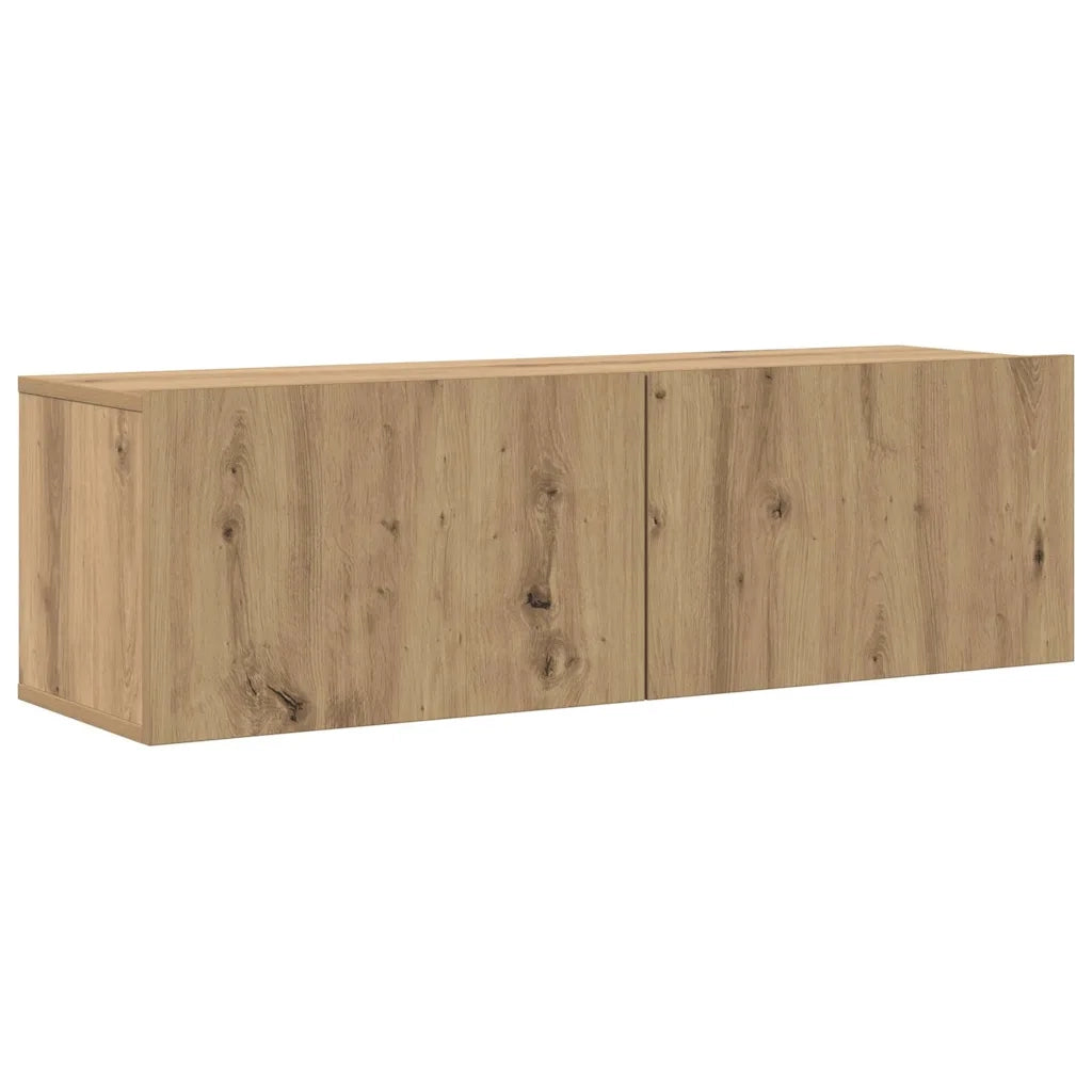 Mobili TV a Parete 6 pz Rovere Artigianale Legno Multistrato