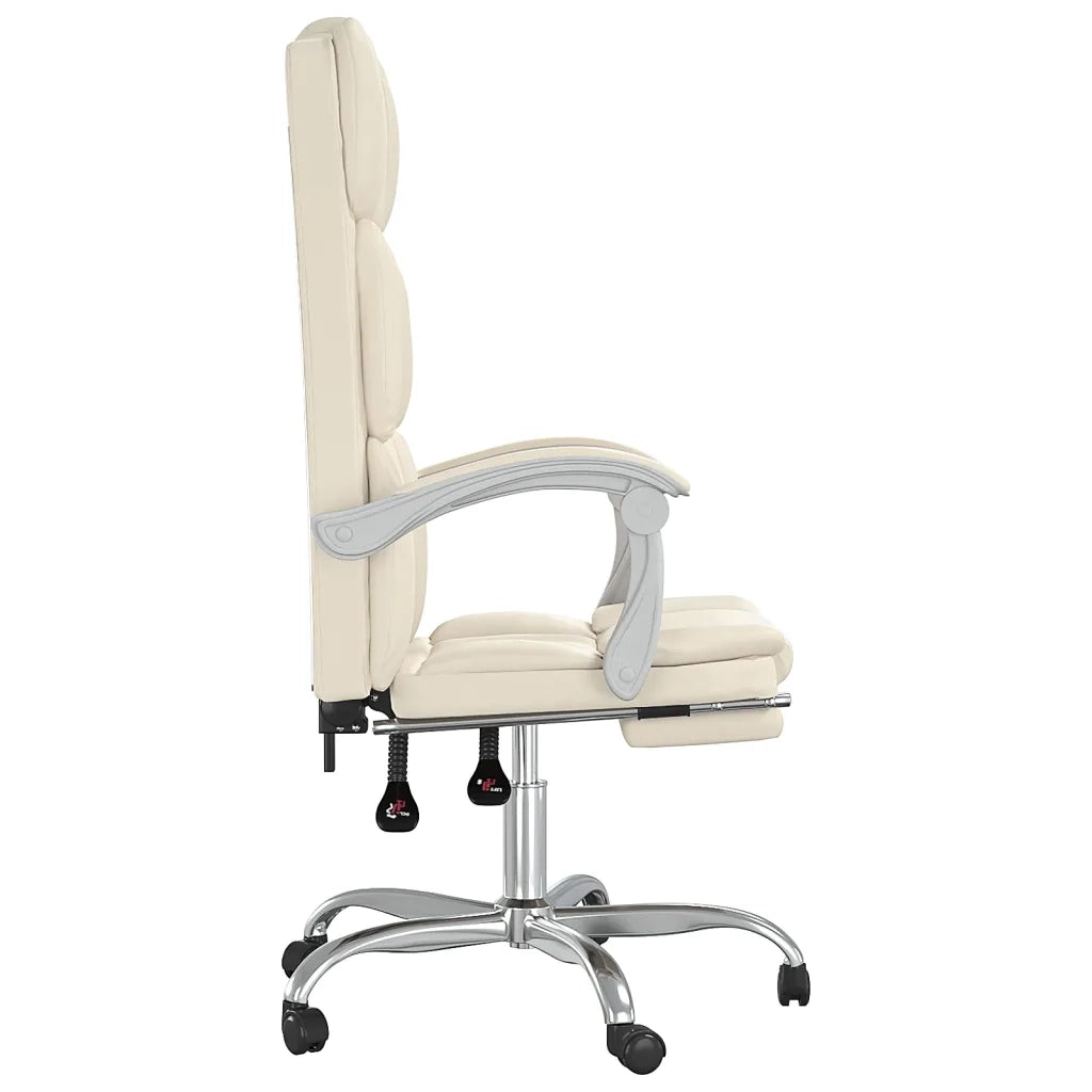 Poltrona da Ufficio Reclinabile Crema in Similpelle cod mxl 27012