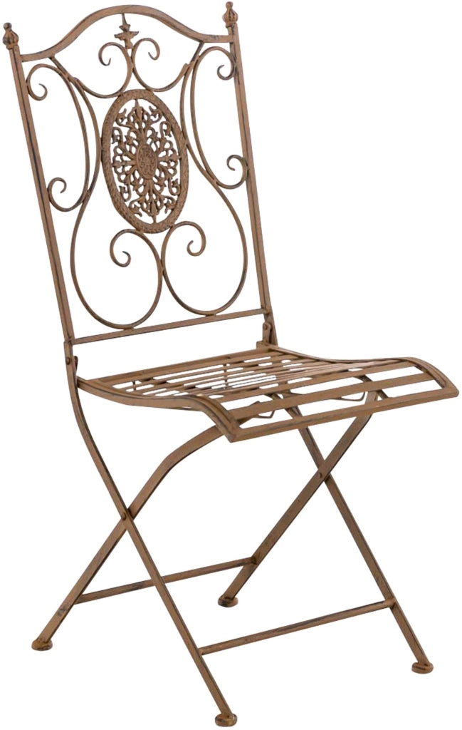 Set di 2 sedie pieghevoli Sibell antico marrone