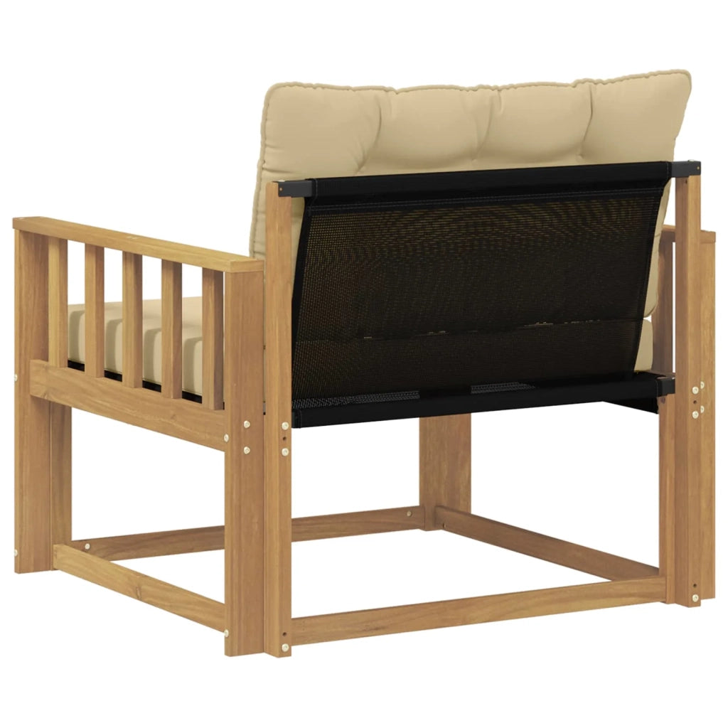 Set di divani da esterno-Sofa da giardino Legno di Acacia Massello e Textilene 121628