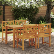 Set da Pranzo da Giardino 5 Pezzi Legno Massello di Acacia