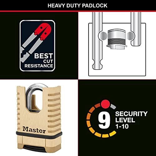 MASTER LOCK M1177EURD lucchetto Lucchetto convenzionale 4 pz