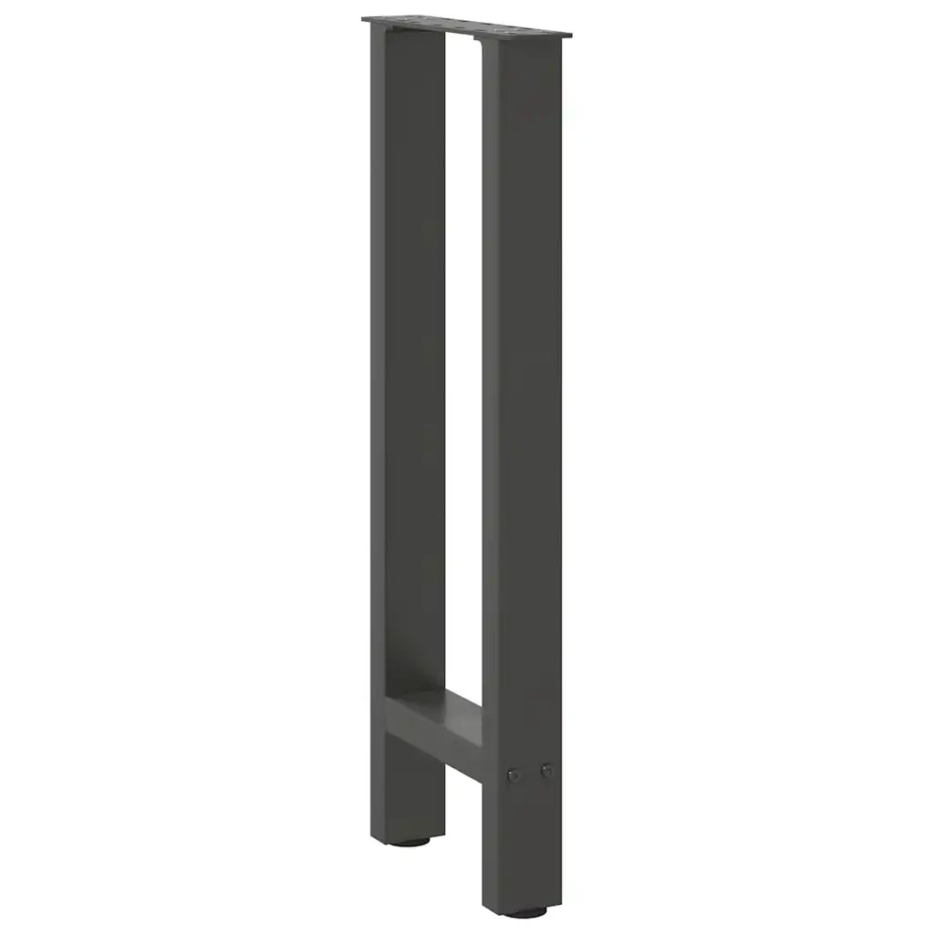 Gambe per tavolo consolle antracite 2 pz 28x(72-73) cm in acciaio 4013294