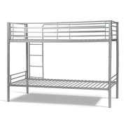 Letto SAMMY – Letto a castello in metallo 90x200 cm grigio con reti incluse