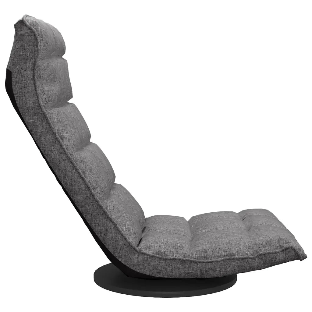 Sedia da Pavimento Girevole Grigio Chiaro in Velluto 336574