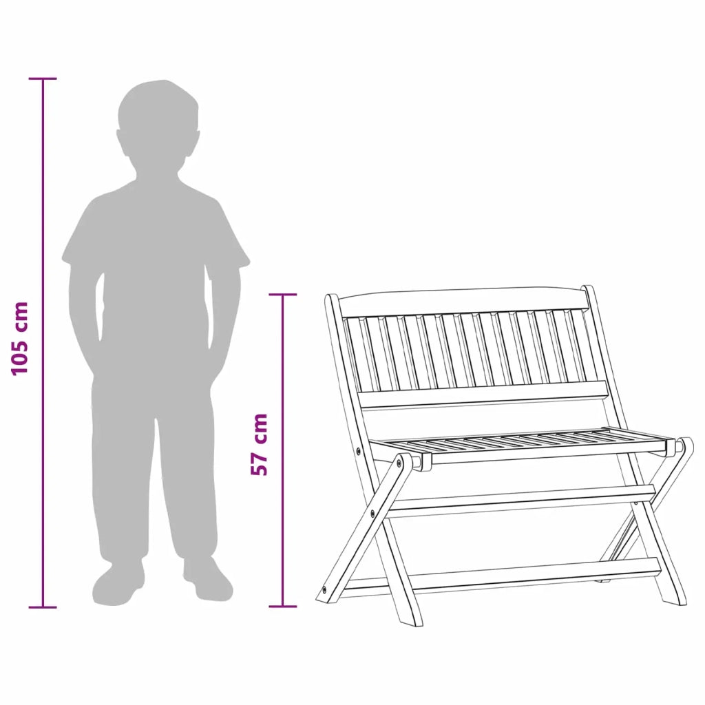 Panchina per Bambini Marrone 61 x 38 x 57 cm