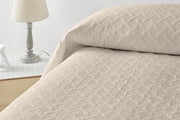 Sprei per letto Bouti - 180 x 260 cm - beige - adatto per stagioni primaverile e estiva