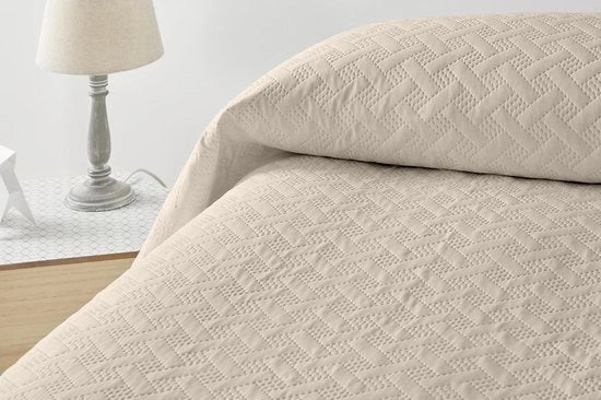 Sprei per letto Bouti - 180 x 260 cm - beige - adatto per stagioni primaverile e estiva