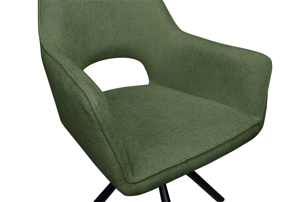Sedia ufficio in tessuto, poltrona girevole verde oliva – Alba