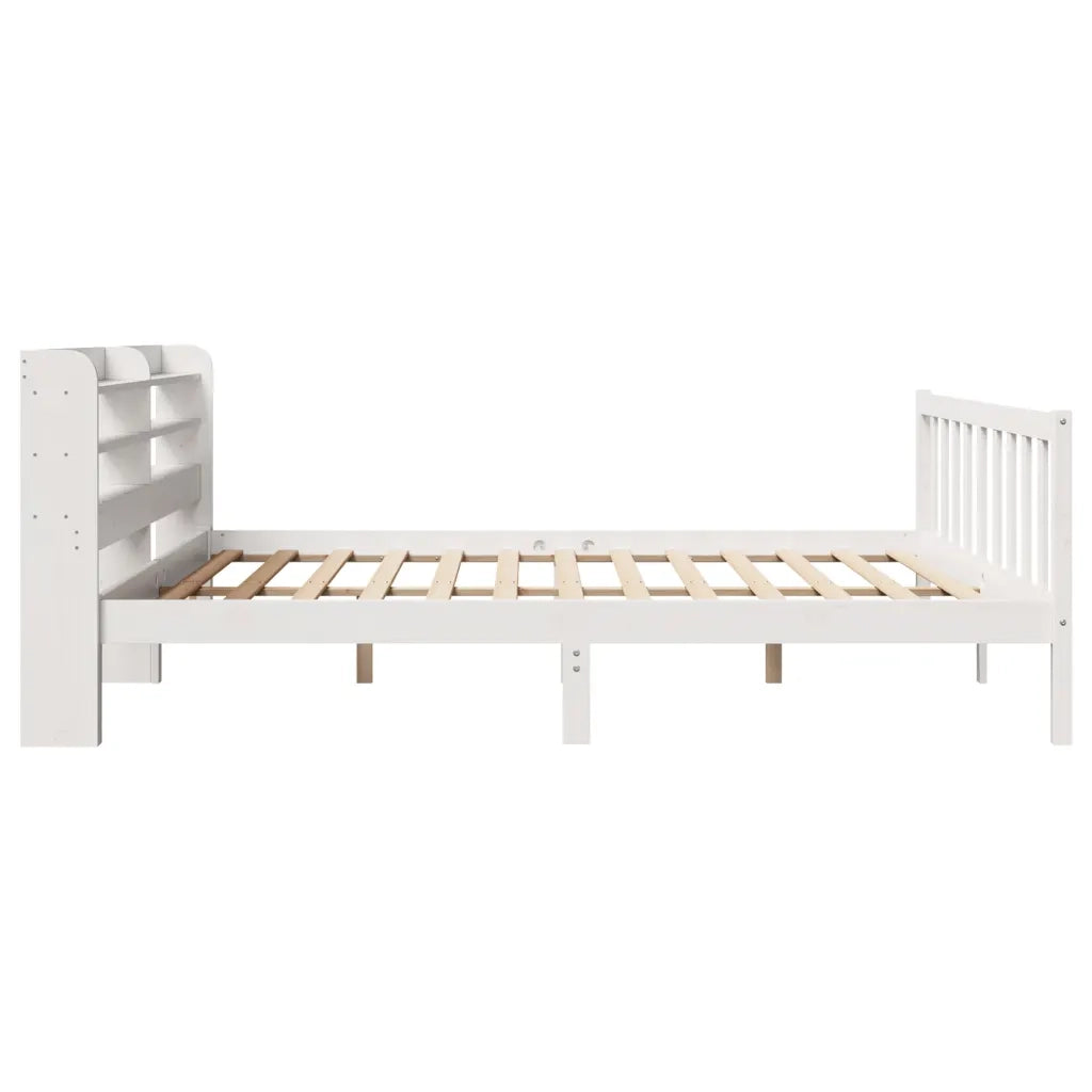 Letto senza Materasso-Struttura Letto Bianco 180x200 cm Legno Massello di Pino 287919