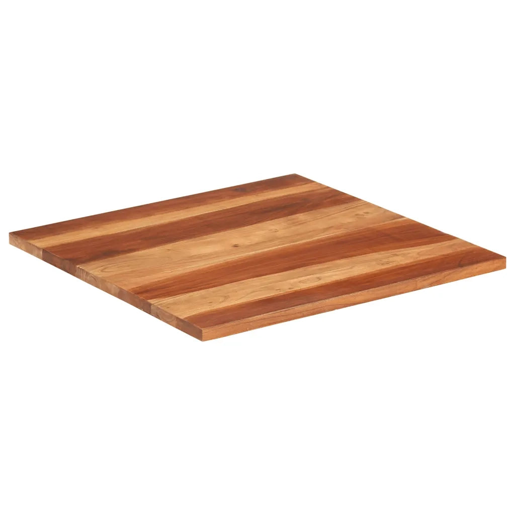 Piano Tavolo in Legno Massello di Acacia 25-27 mm 70x70 cm