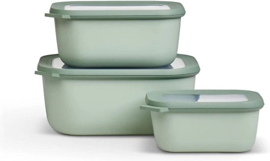 Set di congelazione a forma rettangolare Cirqula 3 pezzi (750+1500+3000 ml) - Dozzina di ghiaccio a Nordic sage