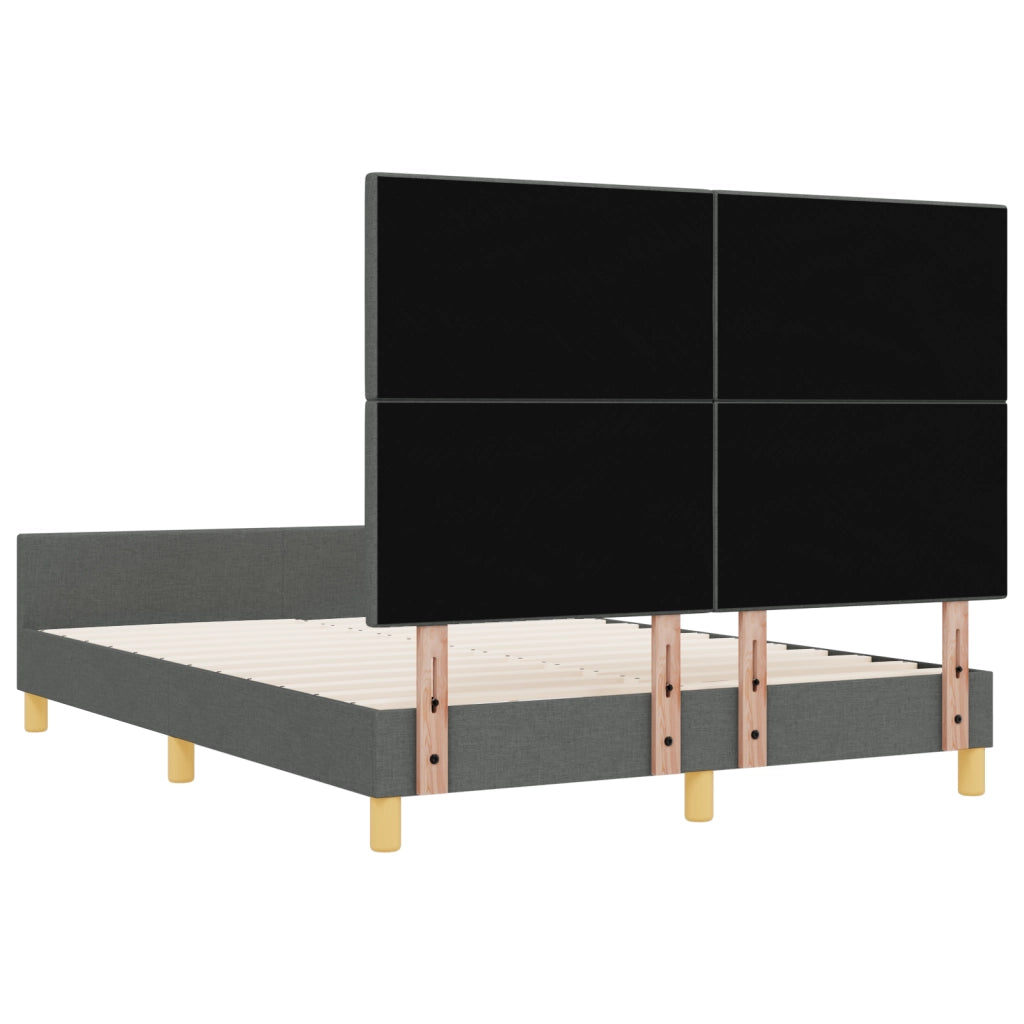Letto Grigio Scuro 160x200 cm in Tessuto