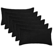 Federa 6 pcs HOUTEN Nero 40 x 70 cm Bouclé 917847