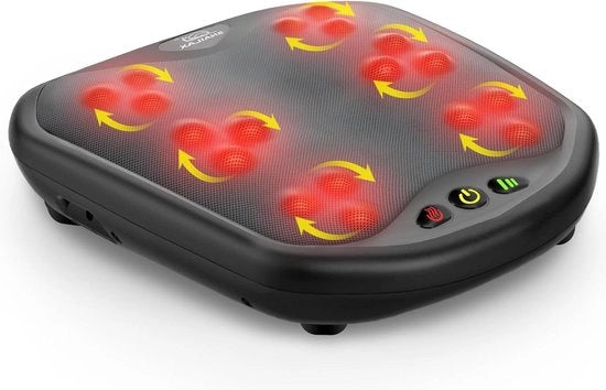 Apparecchio di Massaggio Shiatsu con Funzione di Riscaldamento - Testine di Massaggio Flessibili e Kneadenti - Massaggiatori per Tutti i Tipi di Piedi - Riscaldamento dei Piedi con Massaggiatore Elettrico per la Relaxazione - Regali