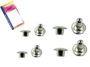 RIVETTI MASCHIO FEMMINA NICHELATI IN BLISTER- - 036, in bl.15 pz. - 12 blister