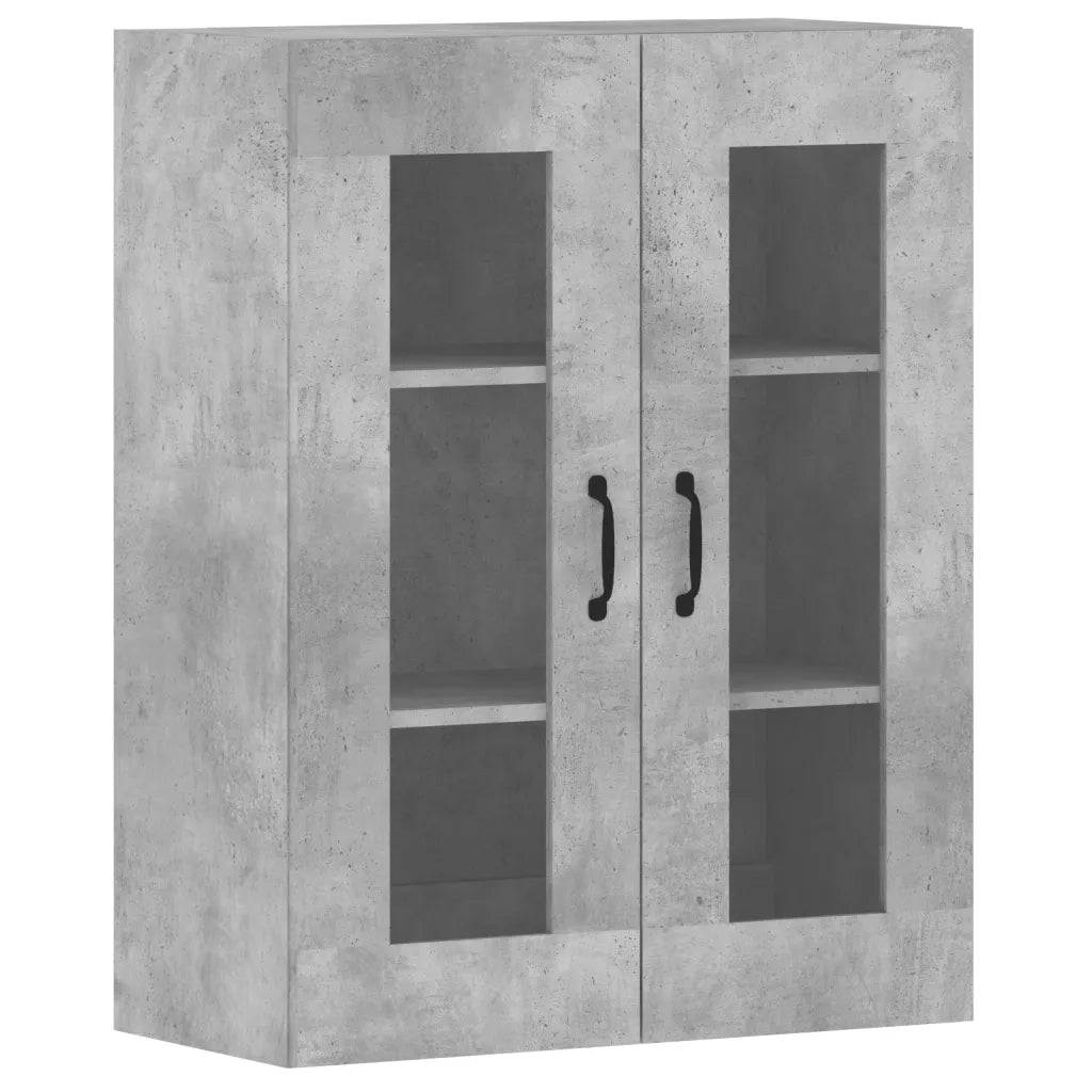 Armadietti a Parete 2 pz Grigio Cemento in Legno Multistrato 3197908