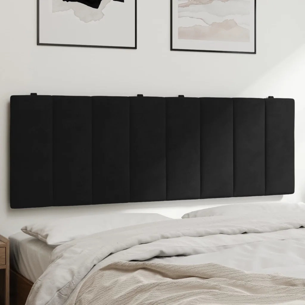 Cuscino Testiera Hanko Nero 120 cm in Velluto 374663