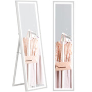 Specchio da Terra con Luci LED ¨C zephmum ¨C Bianco 40x160 cm
