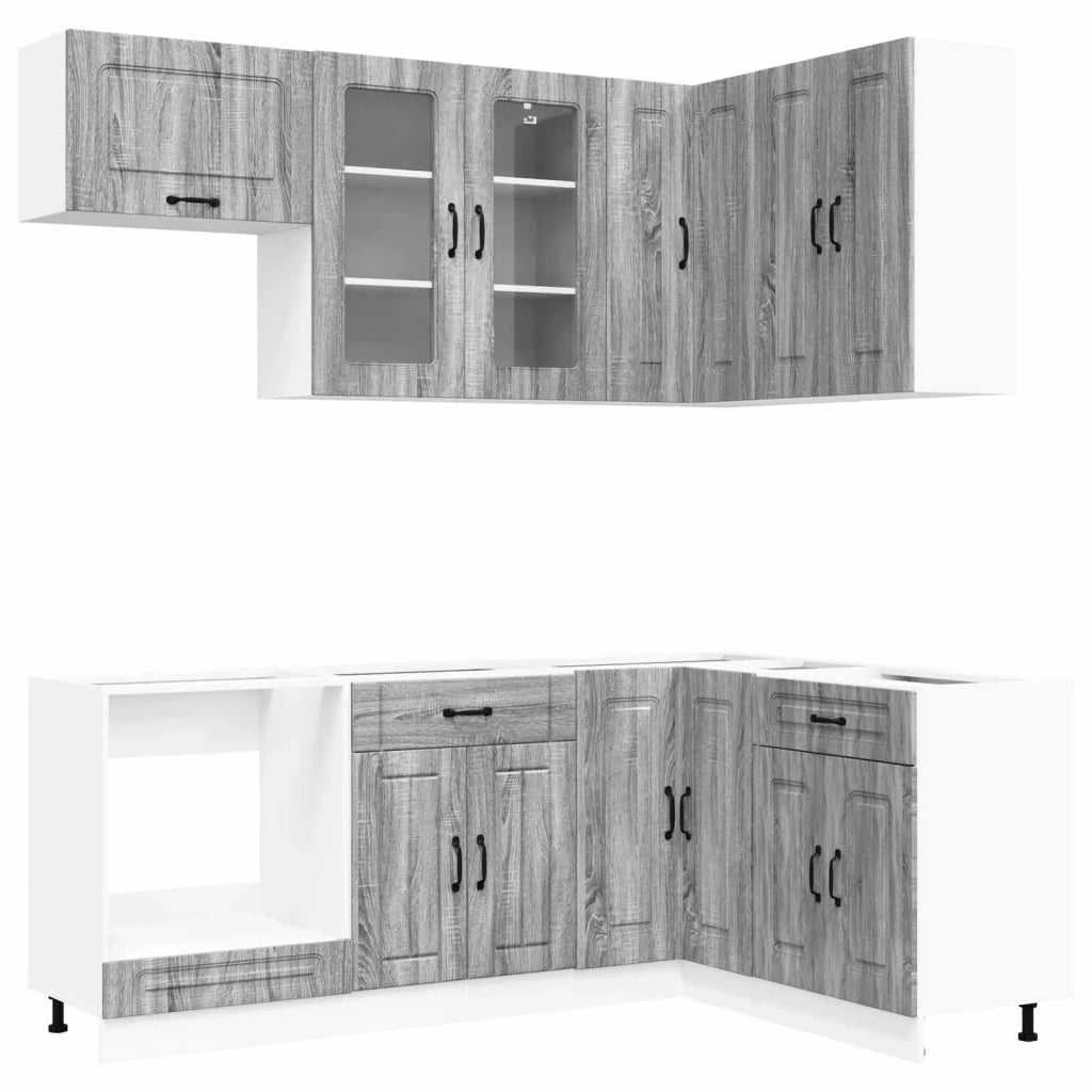 Unità Cucina KALMAR 8 pcs Sonoma grigio Legno ingegnerizzato 3438453