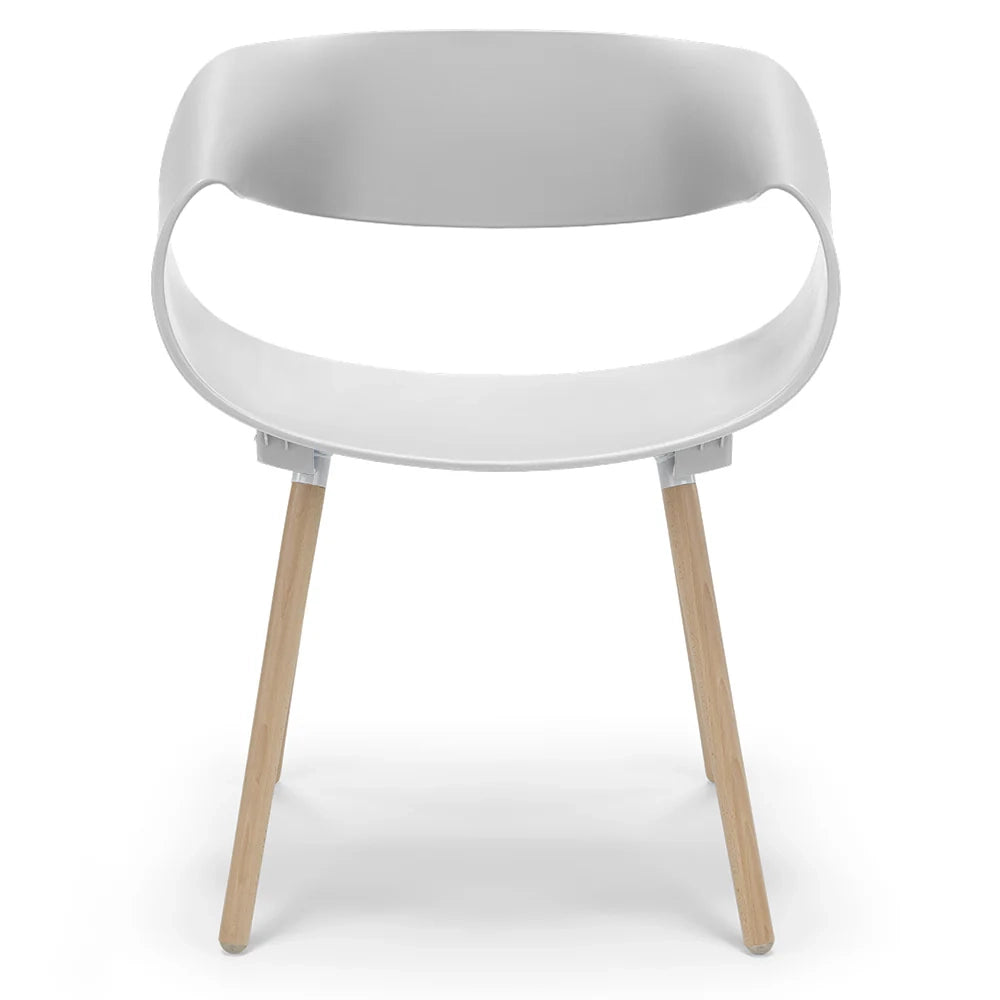 Sedia in polipropilene DILETTA con gambe in faggio, resistente ai raggi UV, design moderno, ideale per sala da pranzo, cucina, sala d’attesa, bar, ristoranti, colore Petrolio