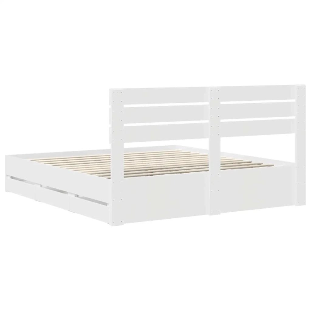 Struttura del letto Bianco 180 x 200 cm Legno Ingegnerizzato