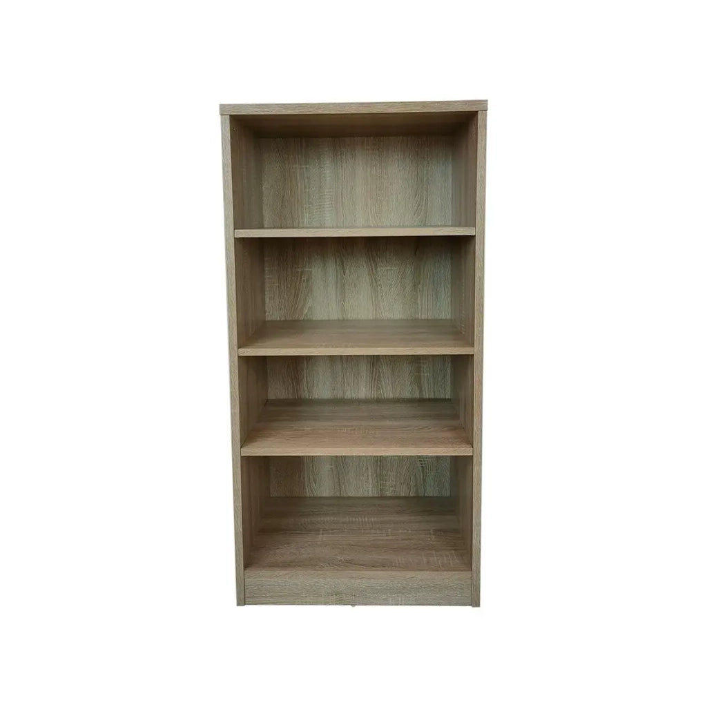 Libreria design con 3 ripiani, colore rovere chiaro, collezione TOLLY