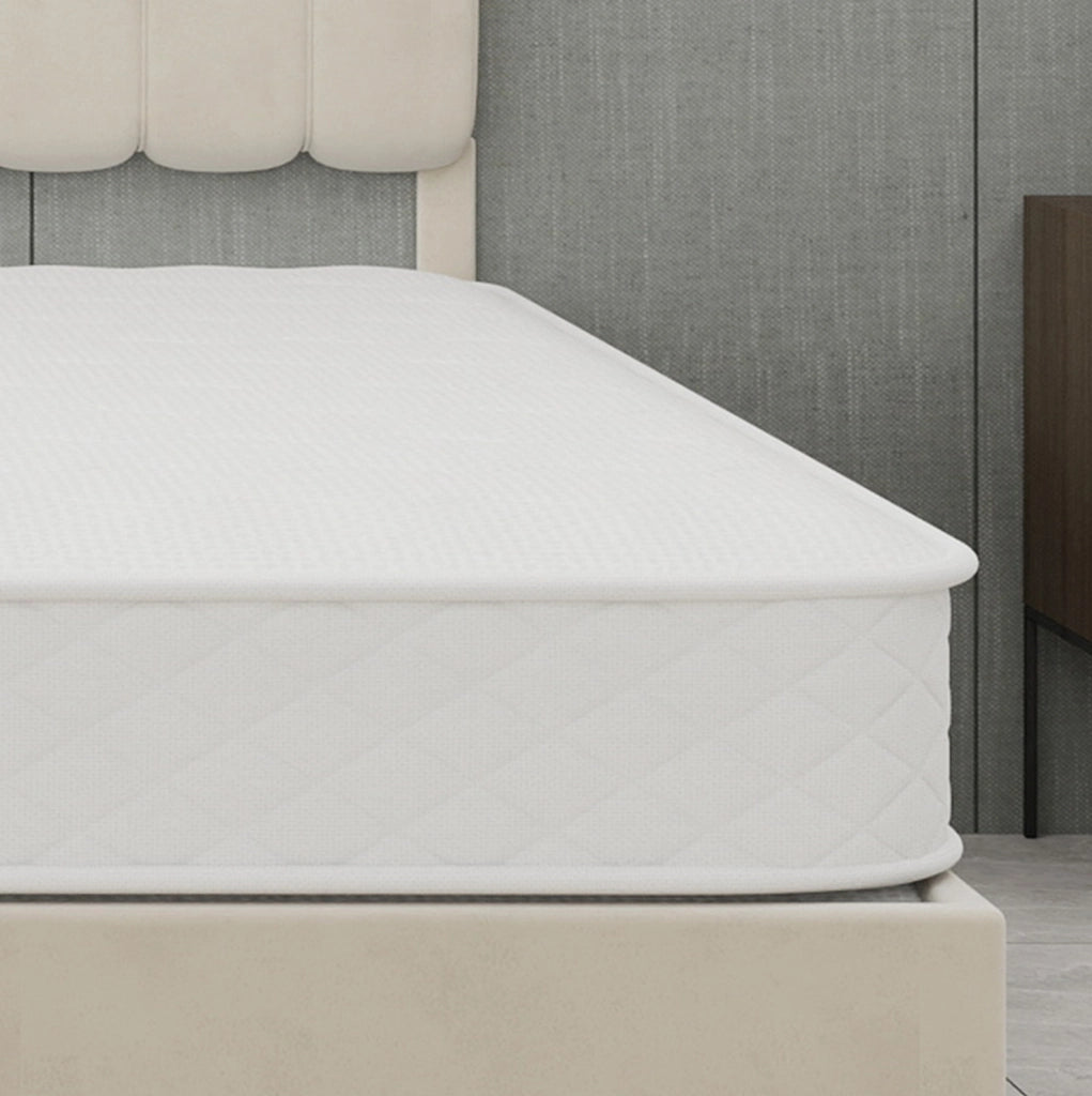 Materasso a molle insacchettate con memory foam e tessuto 3D traspirante; bianco