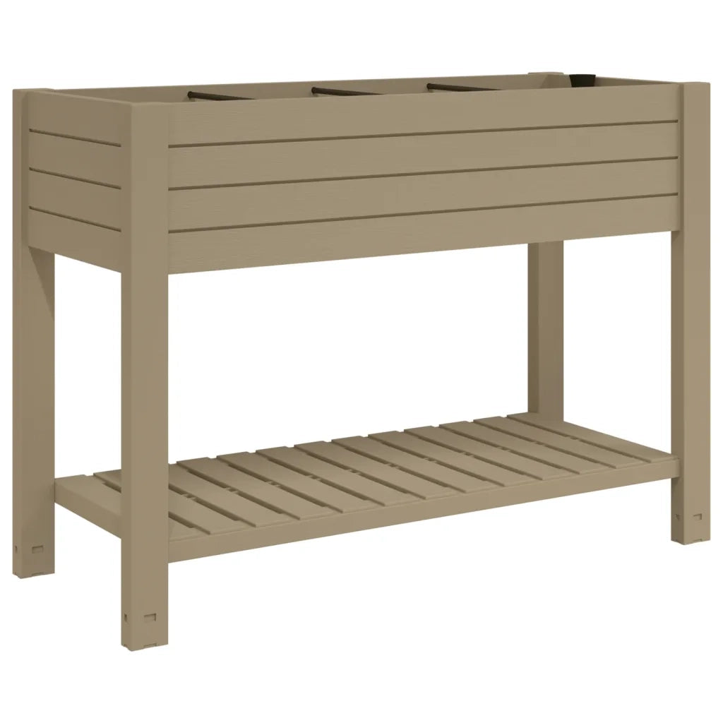 Fioriera | Cassetta per fiori | Vaso da Giardino Marrone Chiaro 110x45x79 cm Polipropilene