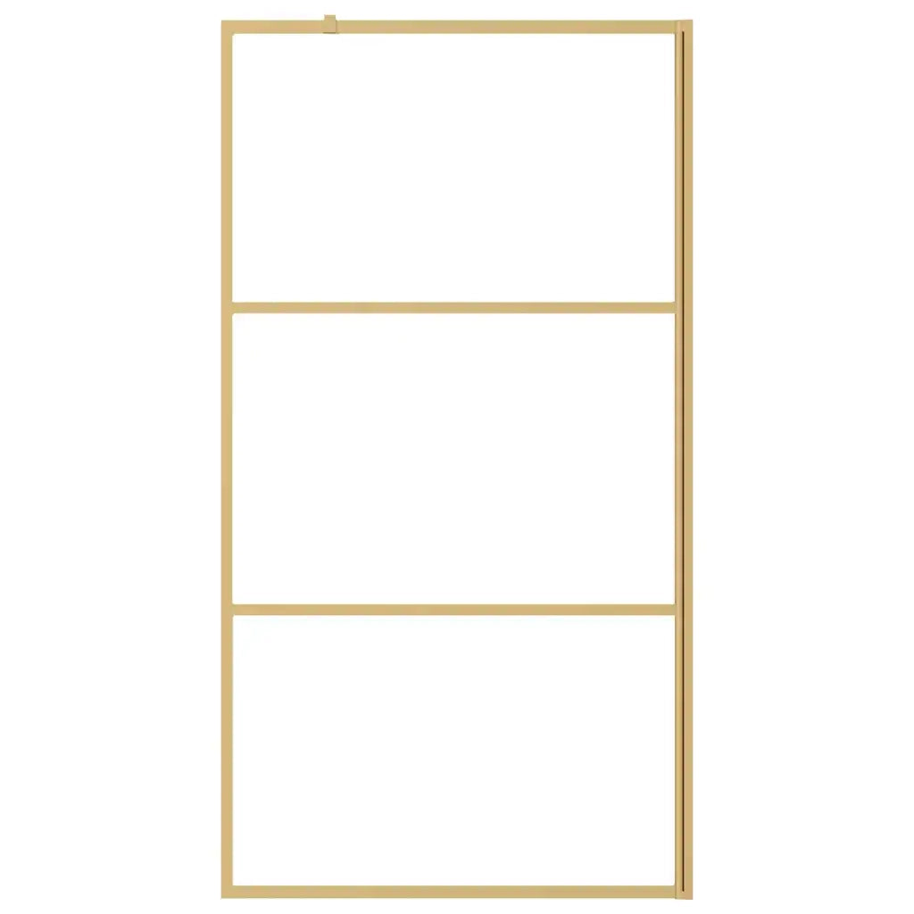 Parete per Doccia Walk-in Vetro Trasparente ESG 100x195 cm Oro 154939