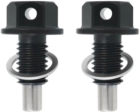 Aflatoe magnetico per olioverversing - 2 pezzi - M10x1.5 - Alluminio - Per olioverversing semplice - Compatibile con VW Audi Seat