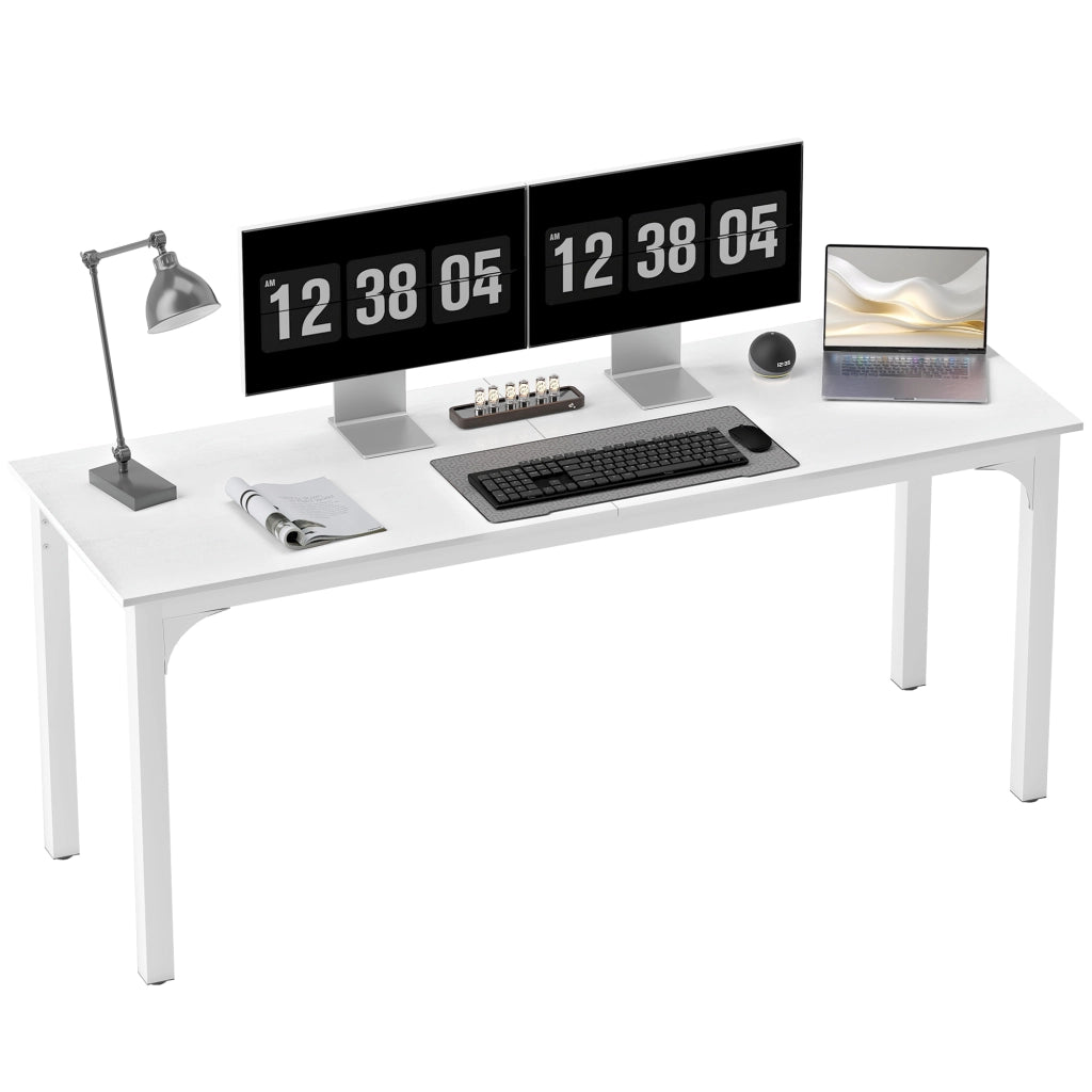 Scrivania per computer 180 cm con cassetto e ripiano ¨C zephmum ¨C bianco 180x70x75