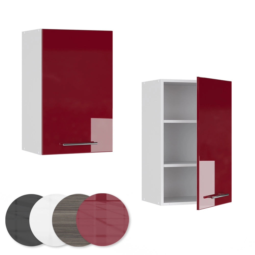 Pensile da cucina Fame-Line Bordeaux lucido/Bianco 45 cm Vicco